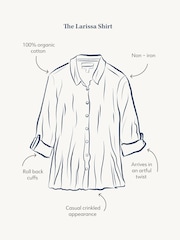Seasalt Cornwall Red Larissa Organic Cotton Shirt - Image 5 of 5