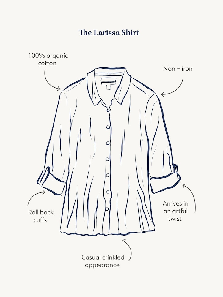 Seasalt Cornwall Red Larissa Organic Cotton Shirt - Image 5 of 5