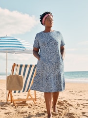 Seasalt Cornwall Blue Pipers Short Sleeve Dress - Image 1 of 7