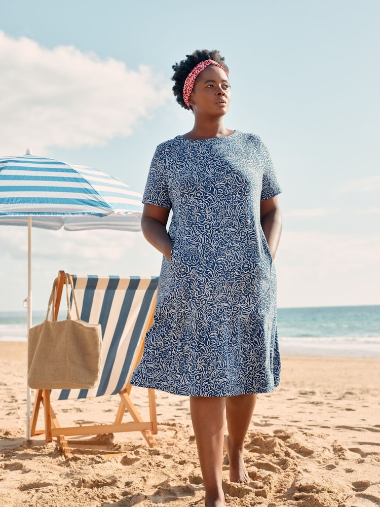 Seasalt Cornwall Blue Pipers Short Sleeve Dress - Image 1 of 7