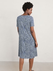 Seasalt Cornwall Blue Pipers Short Sleeve Dress - Image 4 of 7