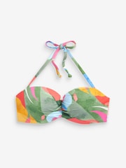 Multi Leaf Padded Wired Bandeau Shaping Bikini Top - Image 5 of 5