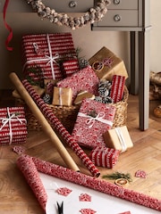 Set of 3 Snowflakes And Houses Christmas Wrapping Papers With Accessories - Image 1 of 3