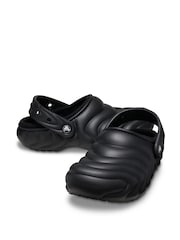 Crocs Black Classic Lined Overpuff Clogs - Image 3 of 6