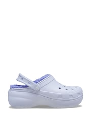 Crocs Purple Classic Fluffy Lined Platform Clogs - Image 1 of 1