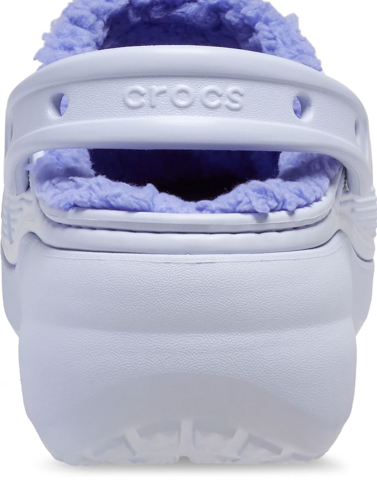 Lila - Crocs klassische Clogs mit flauschigem Futter und Plateausohle - Bild 2 von 7