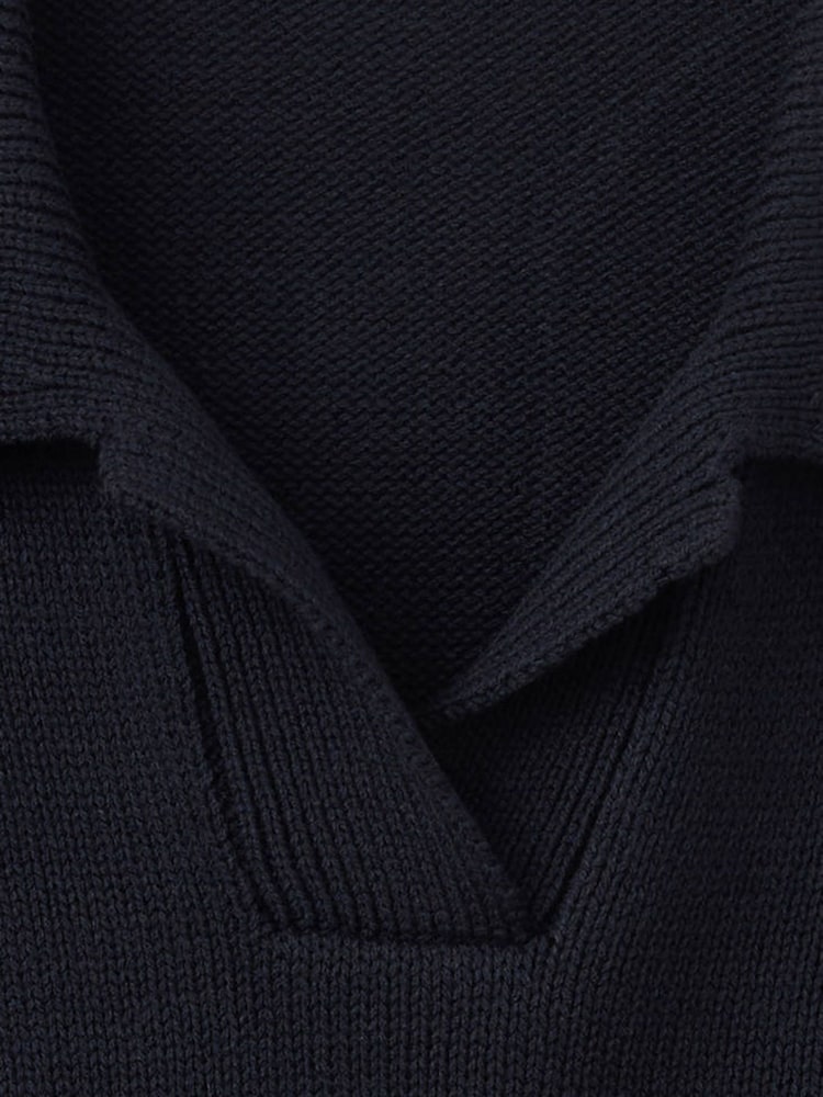 Mango Blue Short Sleeve Argyle Knitted Sweater - Image 6 of 6