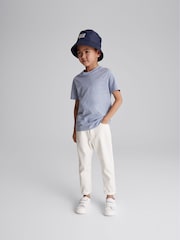 Reiss Airforce Blue/W Bois Jr Junior Stripe Crew Neck Jersey T-Shirt - Image 1 of 6