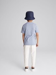 Reiss Airforce Blue/W Bois Jr Junior Stripe Crew Neck Jersey T-Shirt - Image 5 of 6