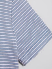 Reiss Airforce Blue/W Bois Jr Junior Stripe Crew Neck Jersey T-Shirt - Image 6 of 6