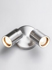 BHS Silver Leto Twin GU10 Outdoor Wall Light - Image 2 of 3