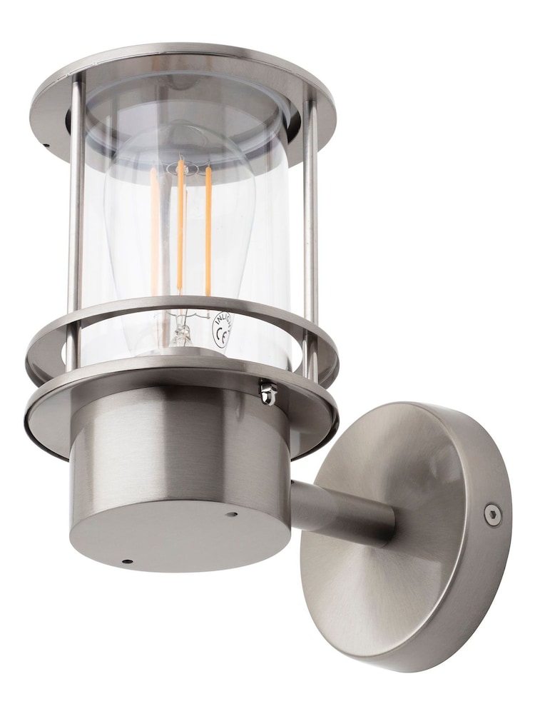 BHS Silver Leonis Miners Style Wall Lantern Outdoor Light - Image 4 of 4