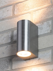 BHS Silver Antar 2 Outdoor Wall Light - Image 1 of 4