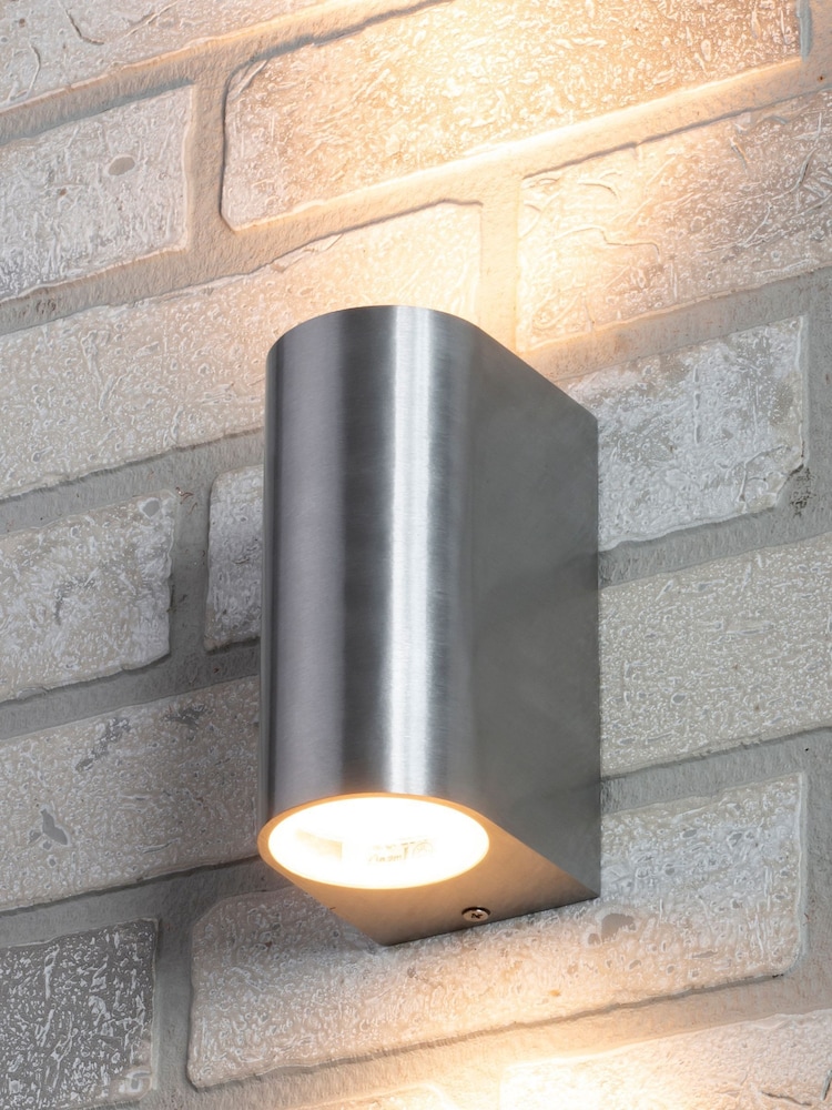 BHS Silver Antar 2 Outdoor Wall Light - Image 1 of 4