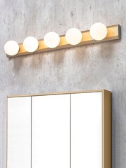 BHS Brass Ara Hollywood 5 Light Bathroom Wall Light - Image 1 of 3