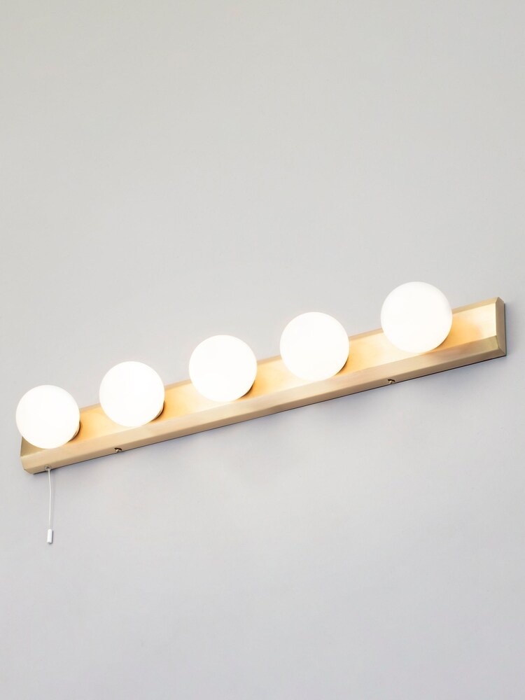 BHS Brass Ara Hollywood 5 Light Bathroom Wall Light - Image 2 of 3
