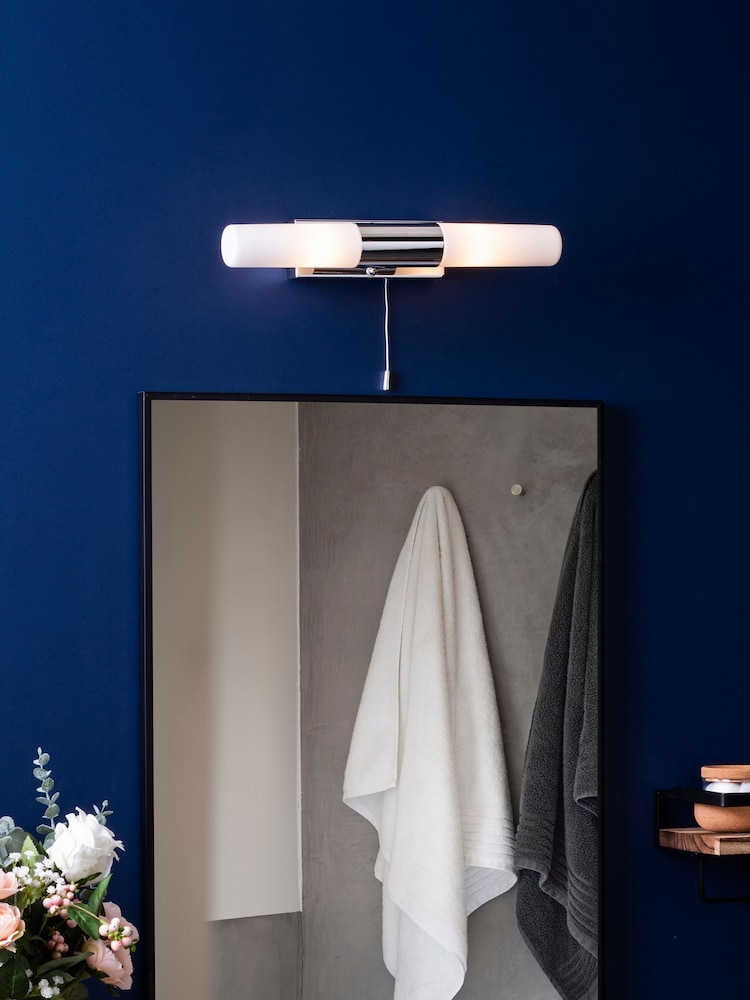 BHS Silver Aries Helsinki Bathroom Wall Light - Image 1 of 4