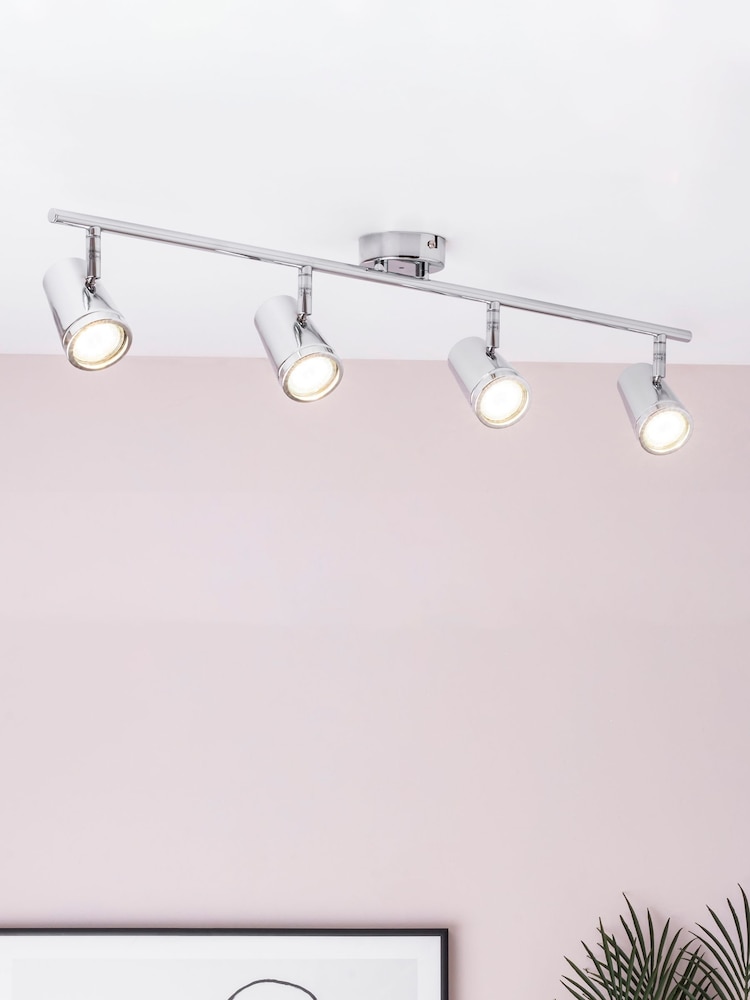 BHS Silver Freya Bathroom Spotlight 4 Light Ceiling Light - Image 1 of 3