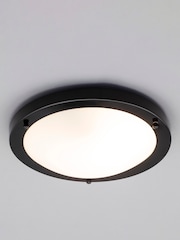 BHS Black Delphi Large Flush Bathroom Ceiling Light - Image 2 of 4