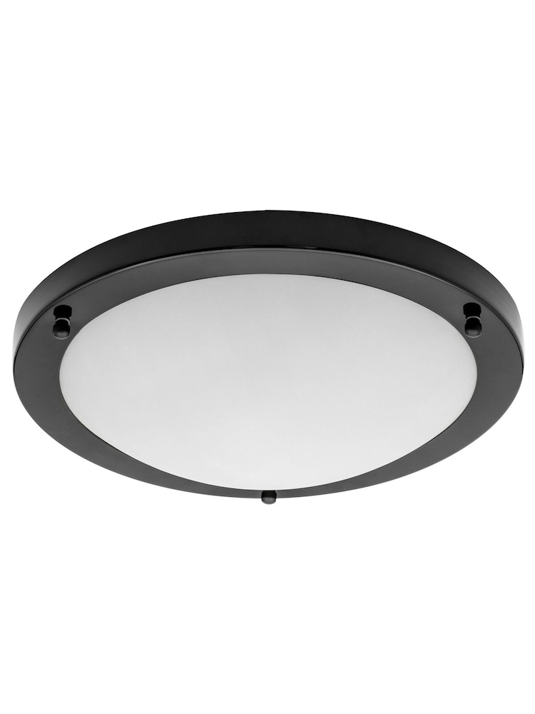 BHS Black Delphi Large Flush Bathroom Ceiling Light - Image 5 of 5