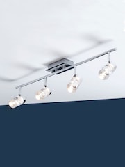 BHS Silver Felix Bubble LED Bathroom Bar Ceiling Light - Image 1 of 4