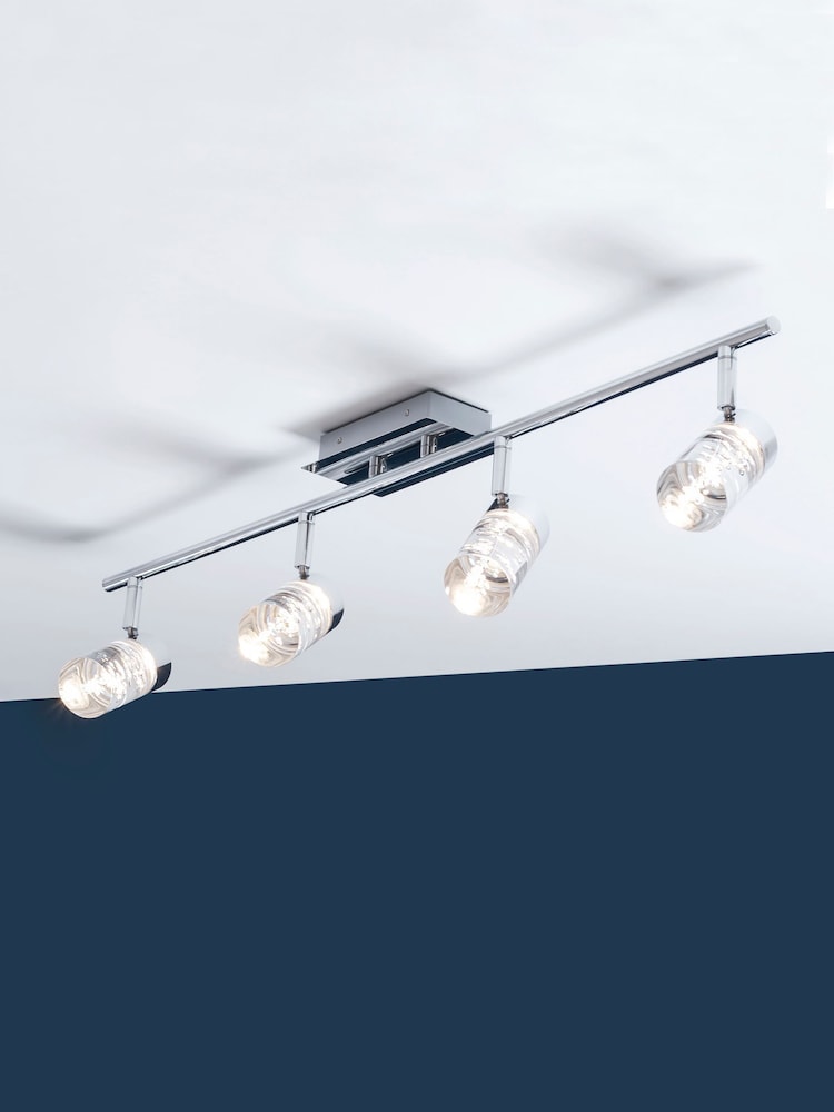 BHS Silver Felix Bubble LED Bathroom Bar Ceiling Light - Image 1 of 4