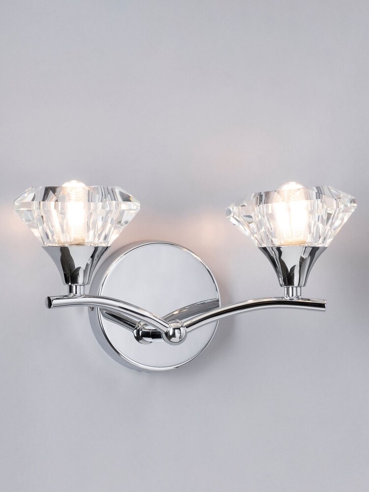 Silver Reena 2L Wall IP44 Chrome - Image 2 of 3