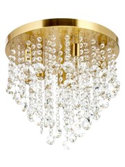 BHS Brass Celeste 9 Light Flush Indoor and Bathroom Ceiling Light - Image 4 of 4