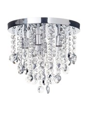 BHS Chrome Celeste 6 Light Flush Indoor and Bathroom Ceiling Light - Image 1 of 3