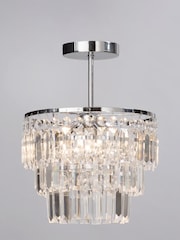 BHS Silver Belle Crystal Bar Bathroom Ceiling Light - Image 3 of 4