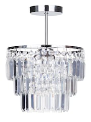 BHS Silver Belle Crystal Bar Bathroom Ceiling Light - Image 4 of 4