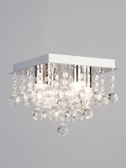 Chrome BHS Orlando Bathroom Square Flush Ceiling Light - Image 2 of 3