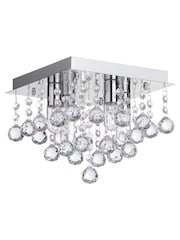 Chrome BHS Orlando Bathroom Square Flush Ceiling Light - Image 3 of 3