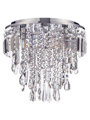 BHS Chrome Bresna Bathroom Flush Ceiling Fitting Ceiling Light - Image 2 of 3