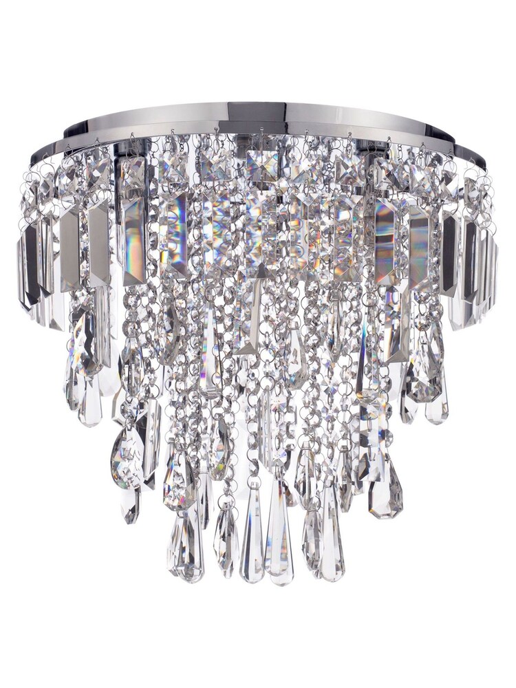BHS Chrome Bresna Bathroom Flush Ceiling Fitting Ceiling Light - Image 2 of 3