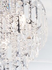 BHS Chrome Bresna Bathroom Flush Ceiling Fitting Ceiling Light - Image 3 of 3
