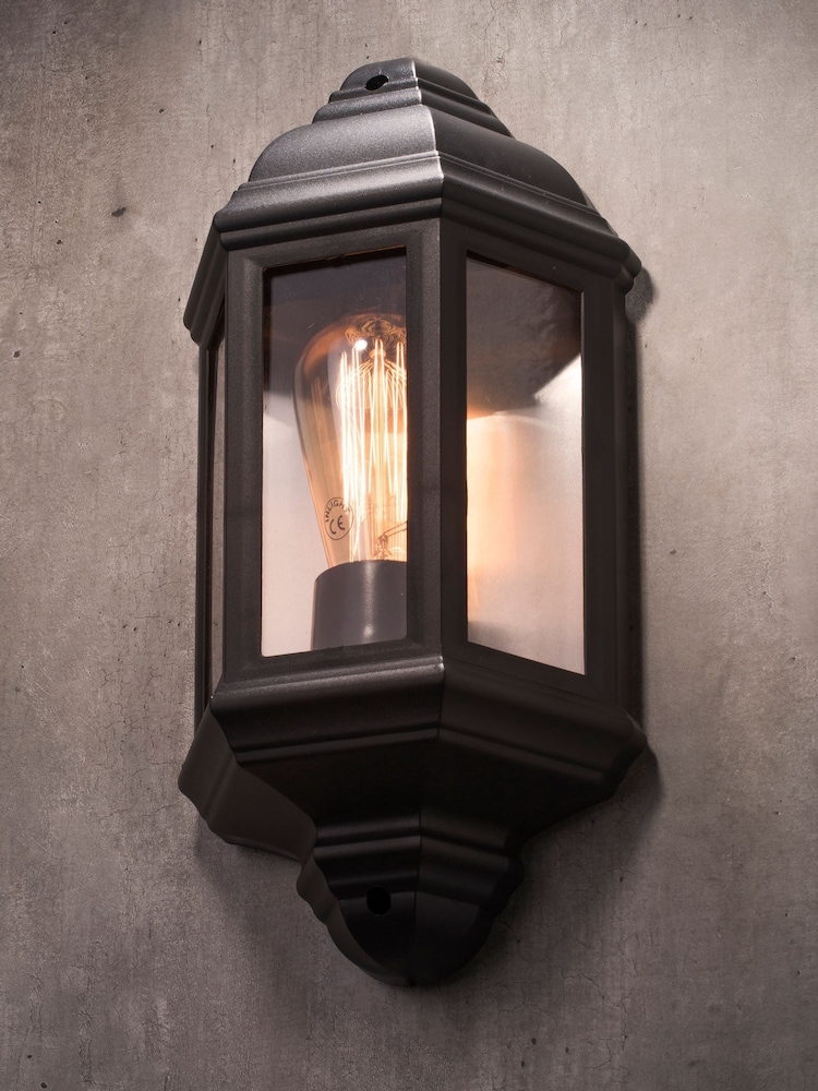 BHS Athena Black Wall Lantern Outdoor Light - Image 1 of 5