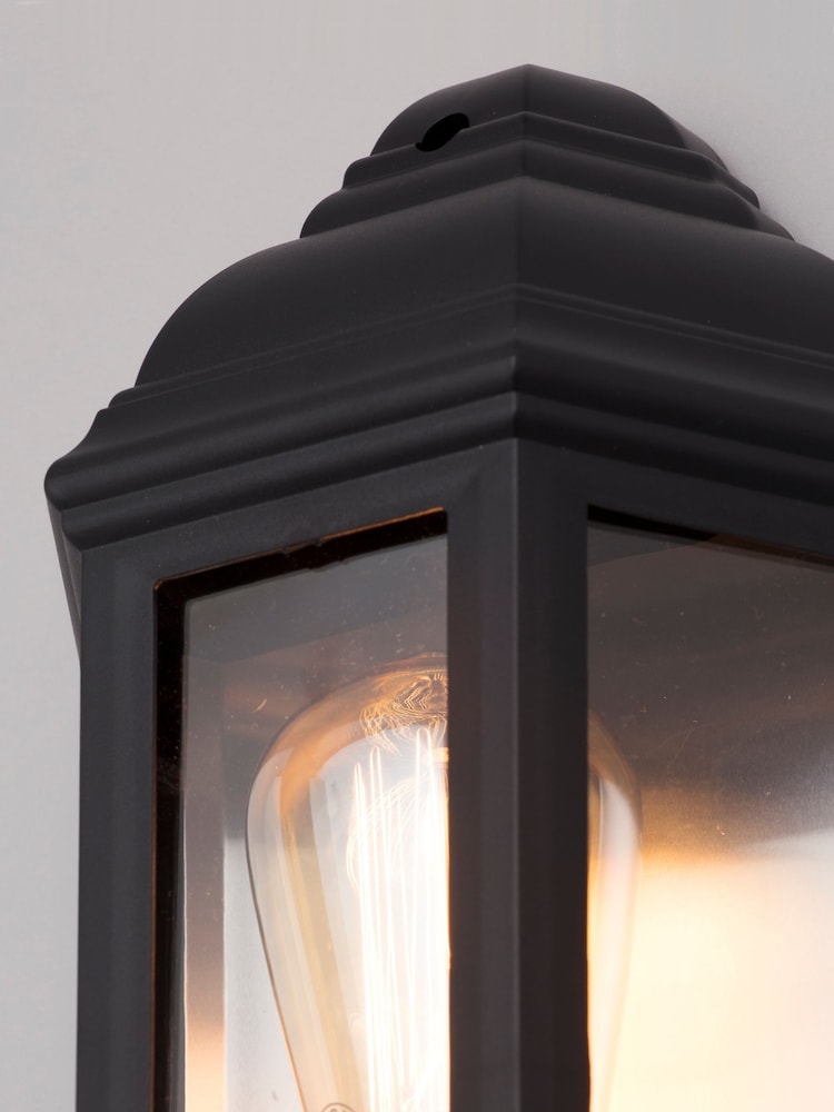 BHS Athena Black Wall Lantern Outdoor Light - Image 2 of 5