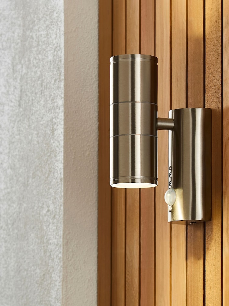 BHS Silver Islay 2 Outdoor Wall Light - Image 1 of 2