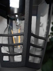 BHS Black Perdita Curved Wall Lantern Outdoor Light - Image 3 of 6