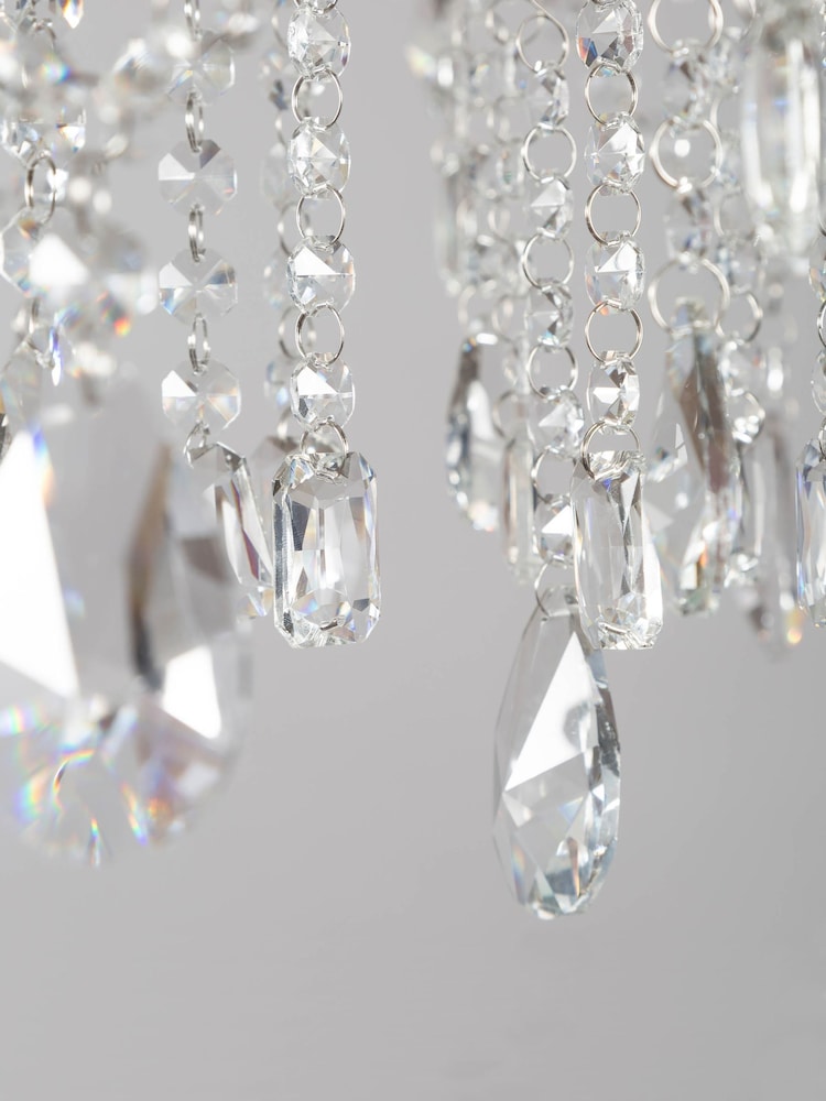 BHS Chrome BHS Annalee 8 Ceiling Light Indoor and Bathroom Chandelier - Image 2 of 5