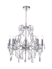 BHS Chrome BHS Annalee 8 Ceiling Light Indoor and Bathroom Chandelier - Image 5 of 5