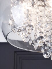 BHS Silver Nore Small Encased Flush Ceiling Light - Image 2 of 3