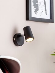 BHS Harvey Set of 2 Black 1 Light Spotlight - Image 1 of 4