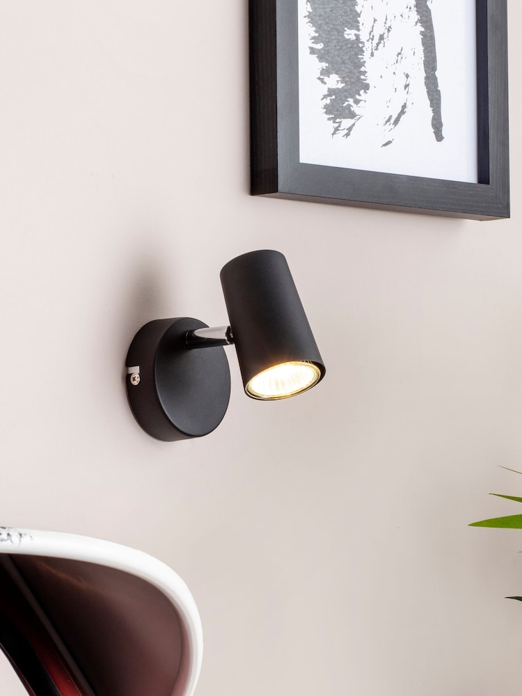 BHS Harvey Set of 2 Black 1 Light Spotlight - Image 1 of 4