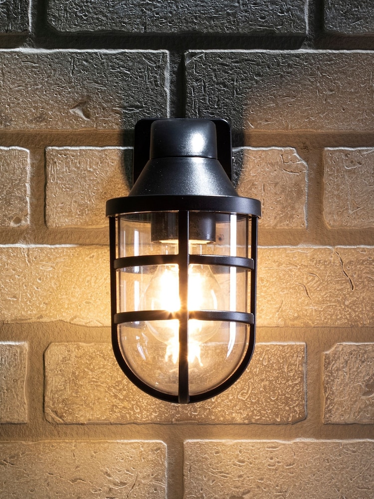 BHS Black Jura Outdoor Wall Light - Image 1 of 4