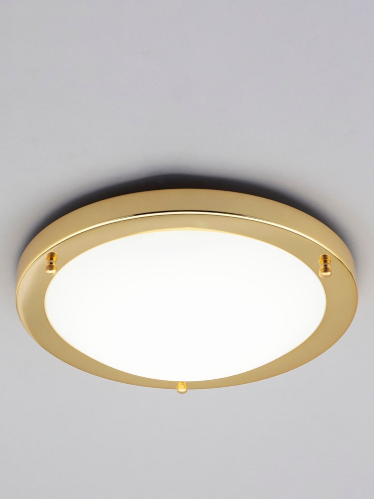 BHS Brass Delphi Large Flush Bathroom Ceiling Light - Image 2 of 3