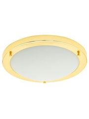 BHS Brass Delphi Large Flush Bathroom Ceiling Light - Image 3 of 3