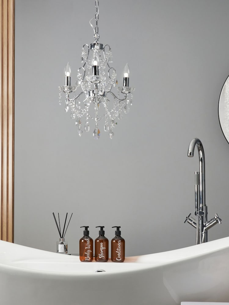BHS Silver Annalee Bathroom Chandelier Chandelier - Image 1 of 5