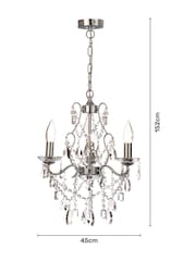 BHS Silver Annalee Bathroom Chandelier Chandelier - Image 4 of 5